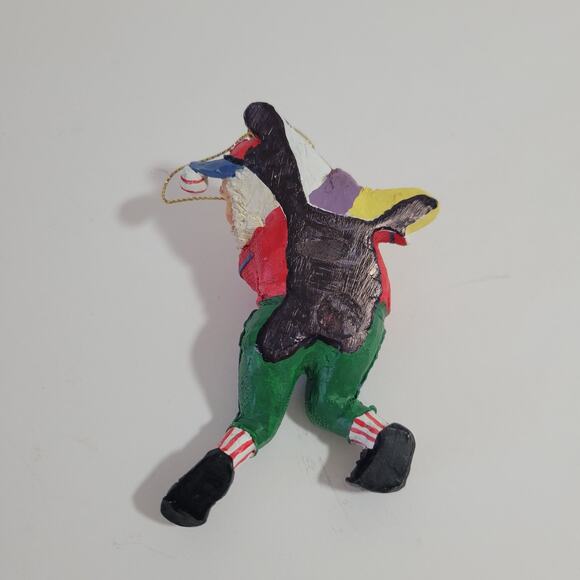 3D Baseball Player Batting Santa Claus Christmas Ornament - Picture 3 of 3